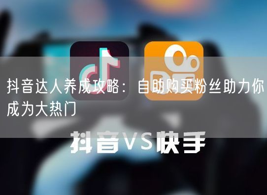 抖音达人养成攻略：自助购买粉丝助力你成为大热门